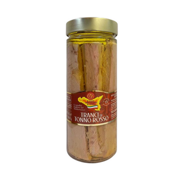 Tonno Rosso pescato in Sicilia in olio di oliva 550 gr