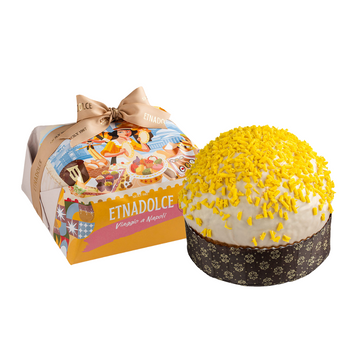 Panettone Limoncello da 1 Kg – Incarto Omaggi all’Italia – Viaggio a Napoli