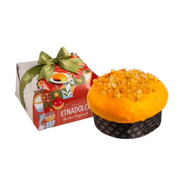 Panettone con crema Tre Agrumi di Sicilia 1 kg – Incarto a mano